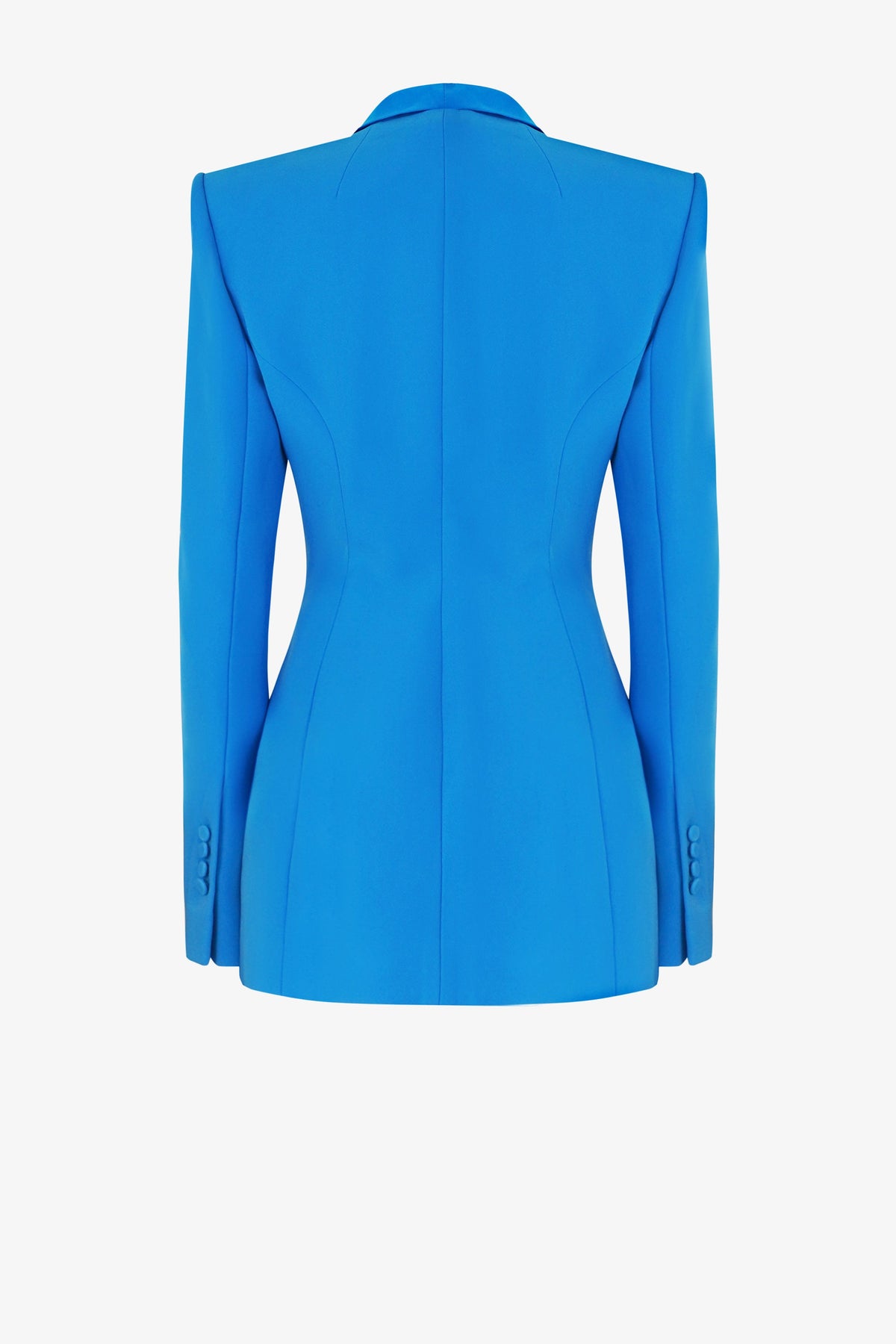 V-neck right angled shoulder suit jacket