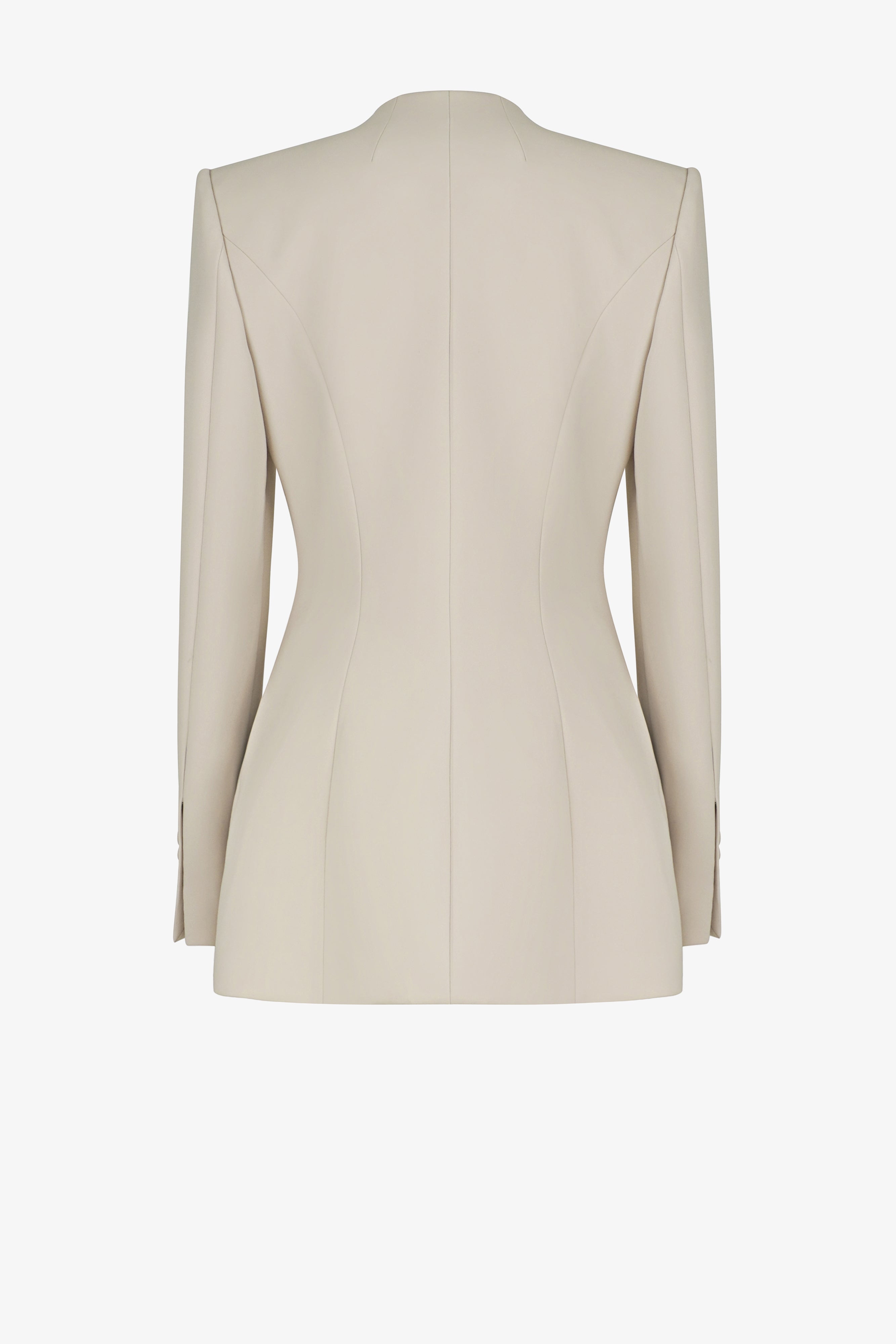 Single-Button with Satin Detail Jacket