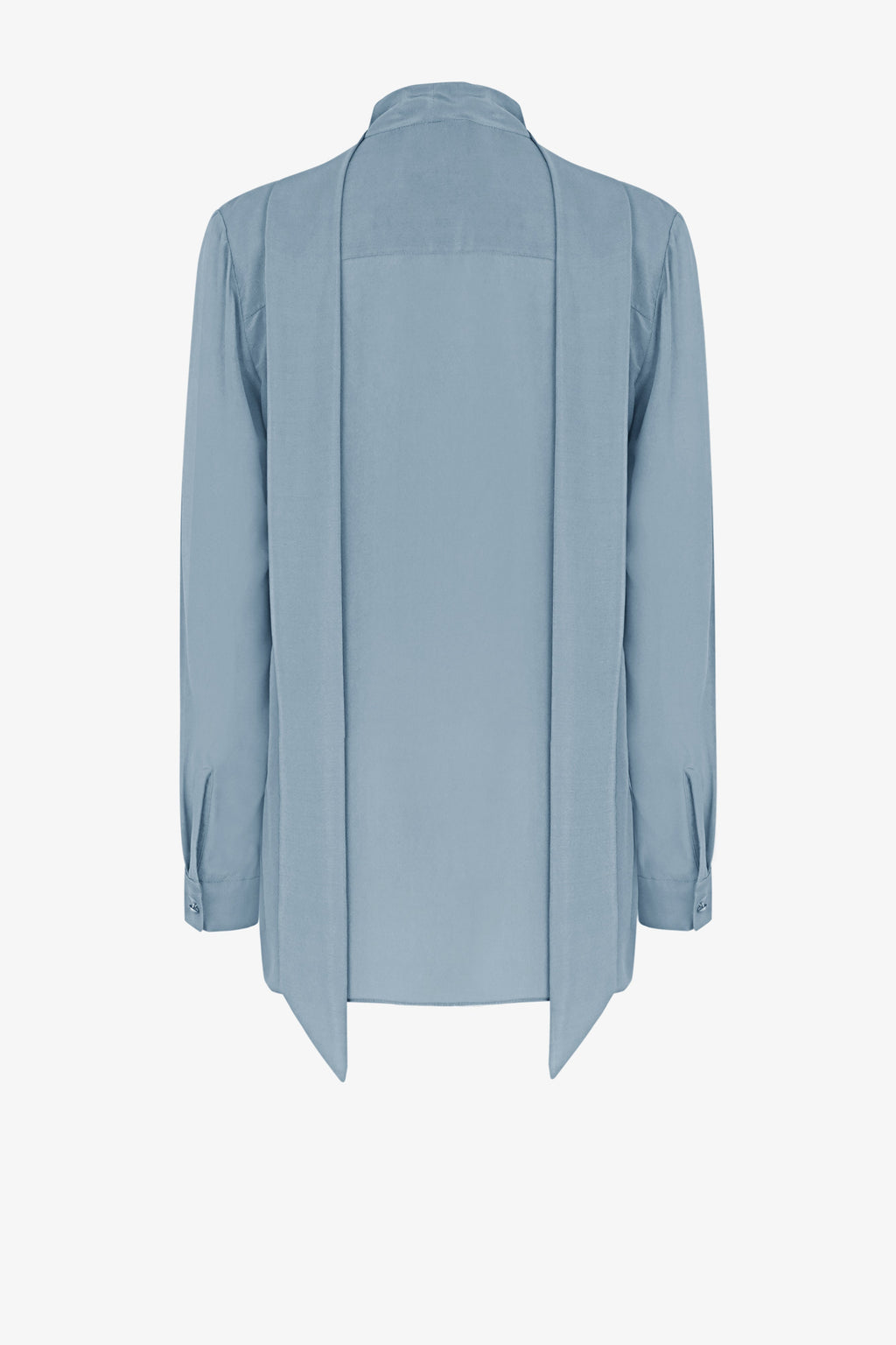 Pleated square scarf shirt