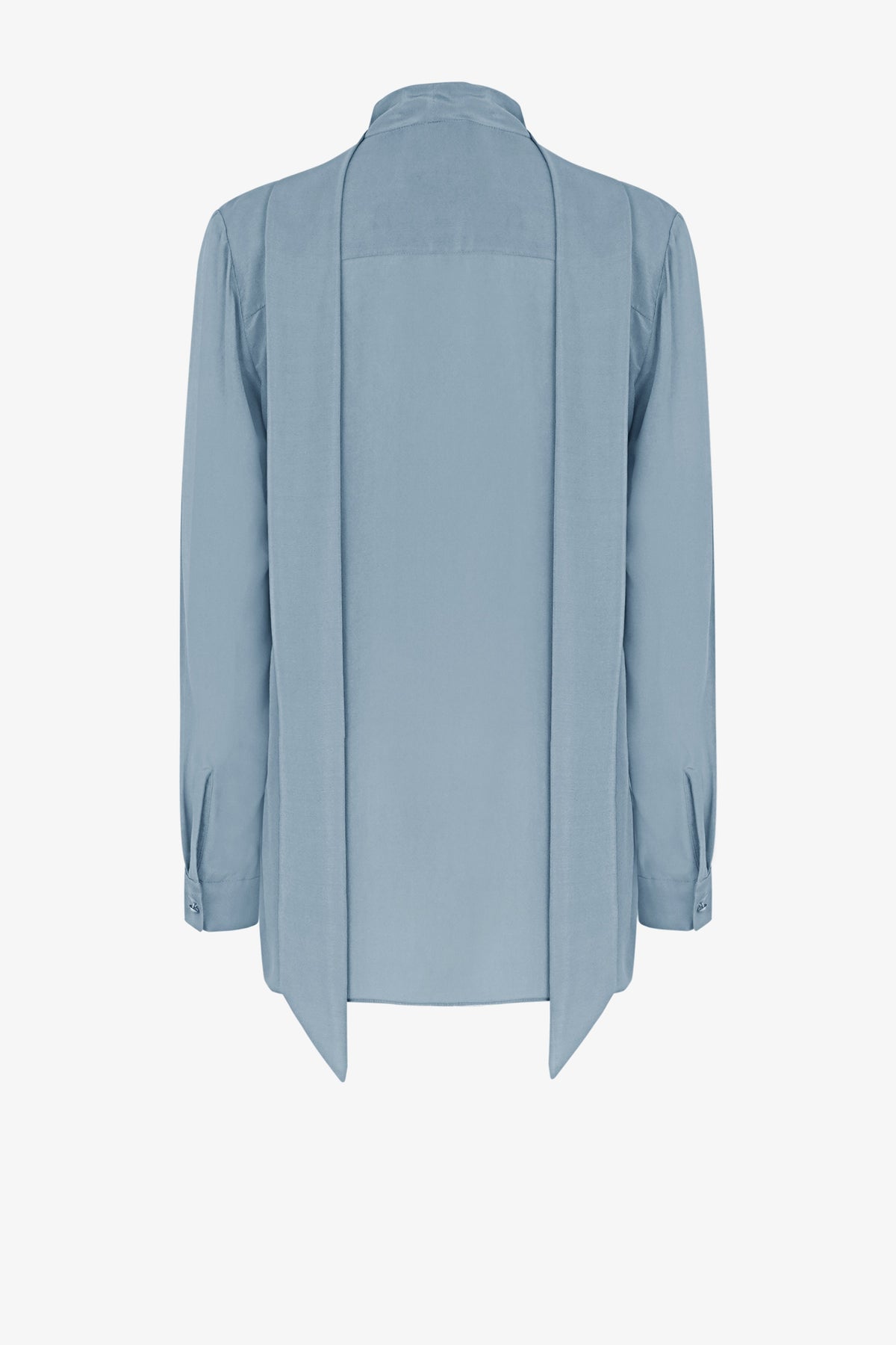 Pleated square scarf shirt