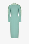 Satin stripe dress