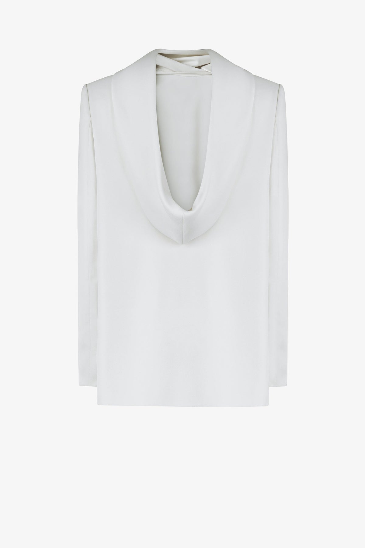 Silk scarf collar shirt