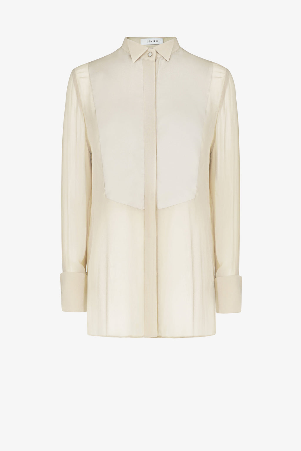Winged collar shirt