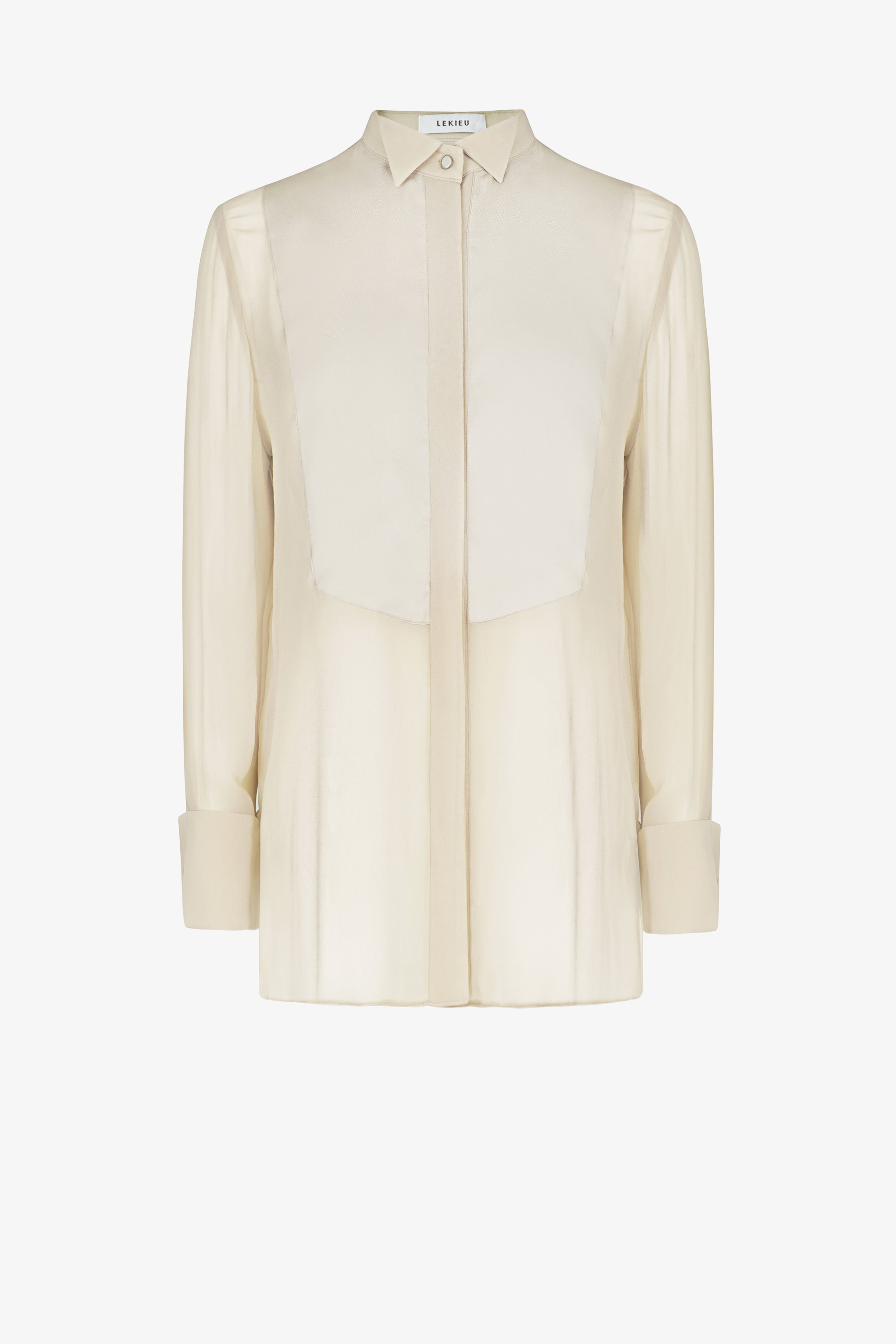 Winged collar shirt