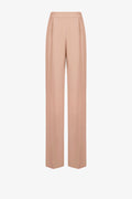 Creased wide leg pants