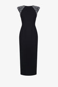 Shoulder connected crystal dress