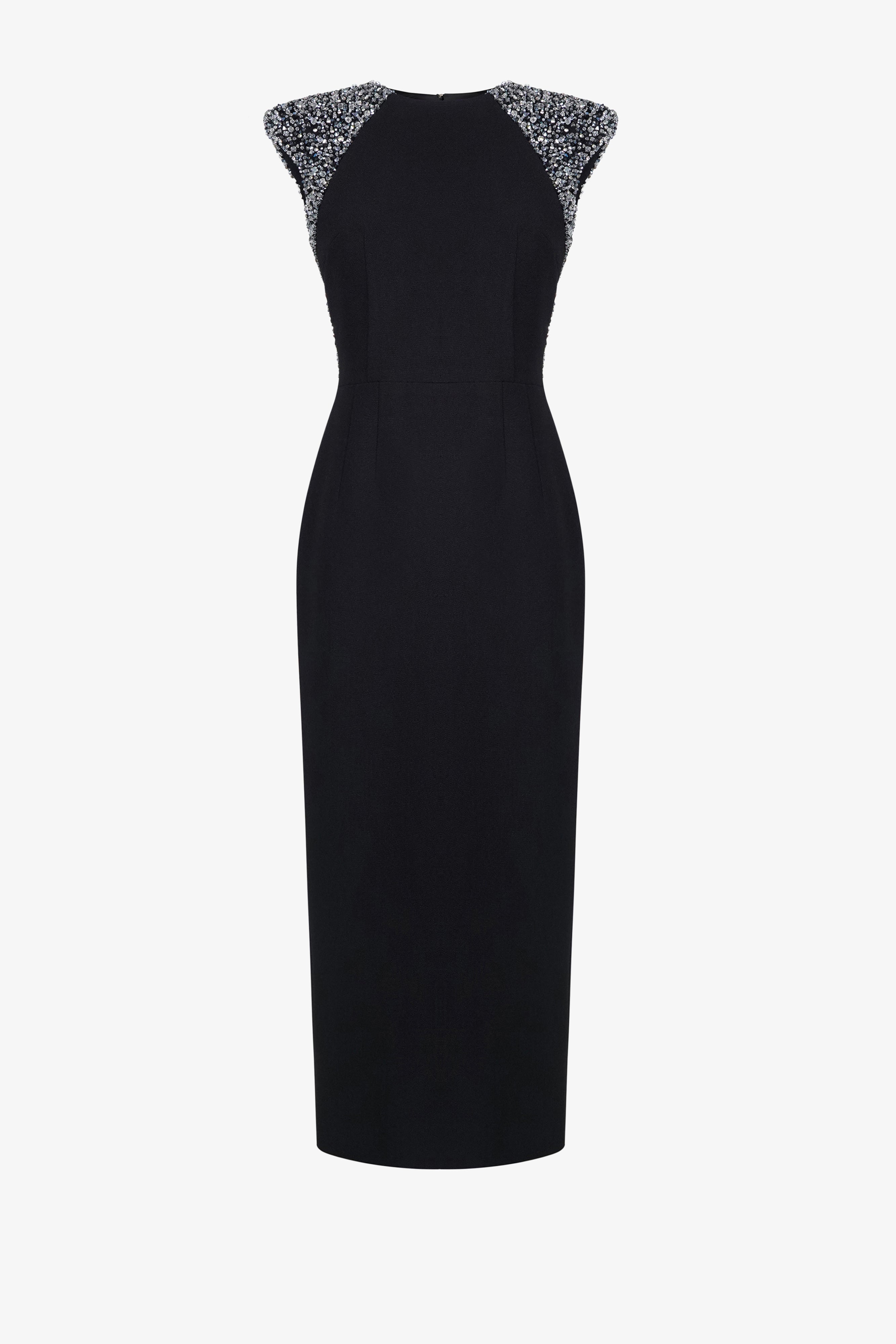 Shoulder connected crystal dress