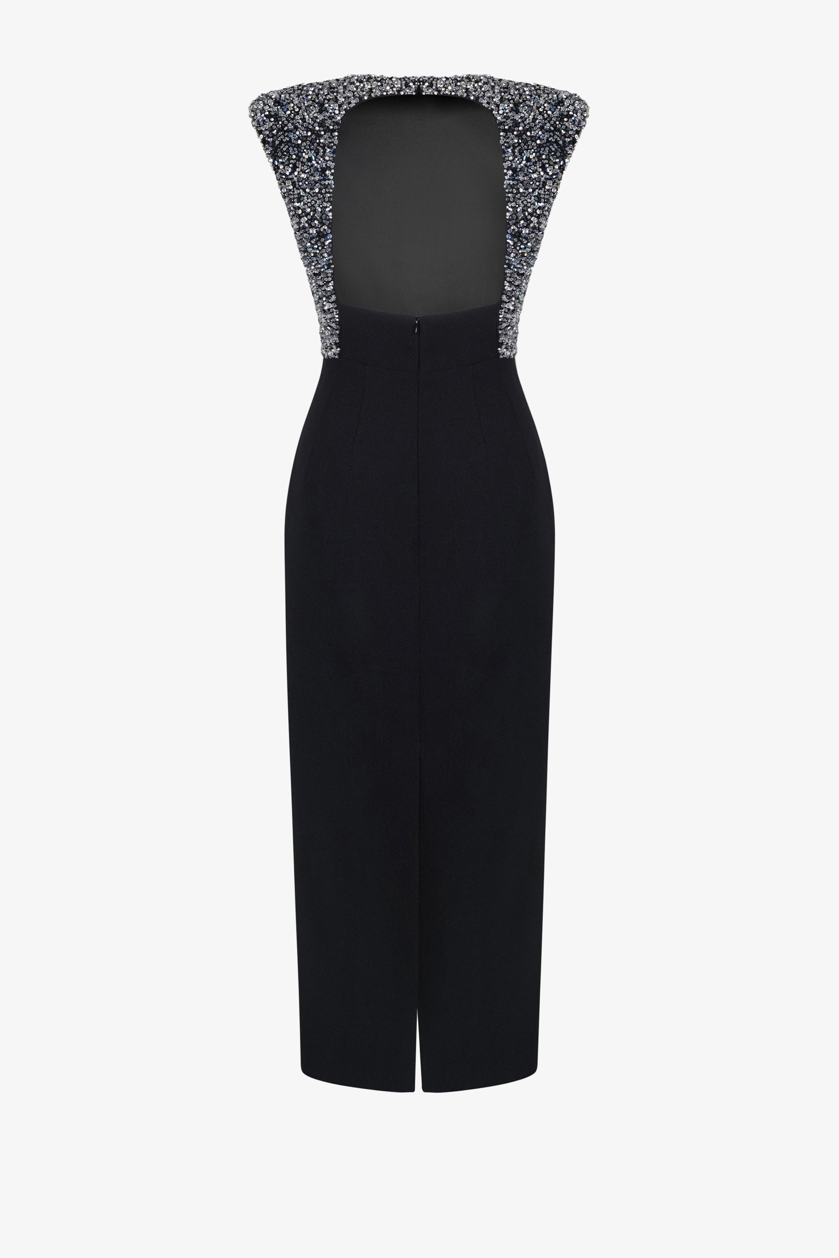 Shoulder connected crystal dress