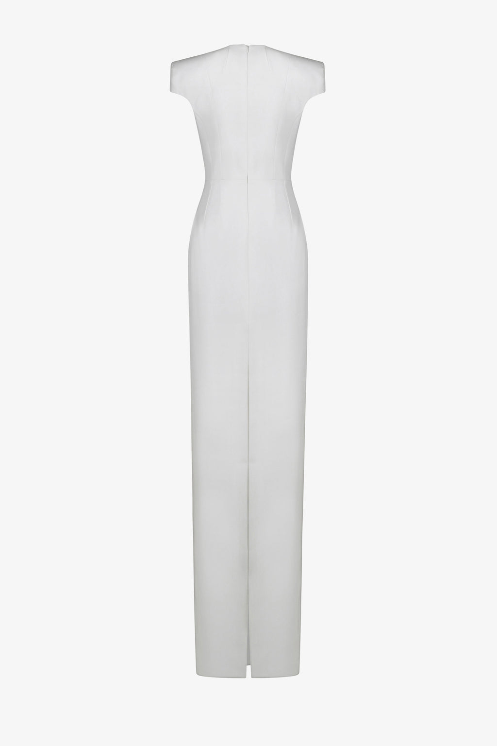 Broken diamond right shoulder dress