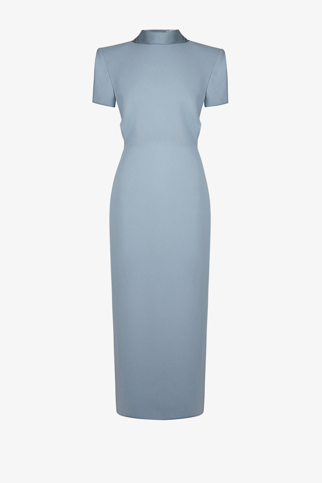 Round neck right angled shoulder dress