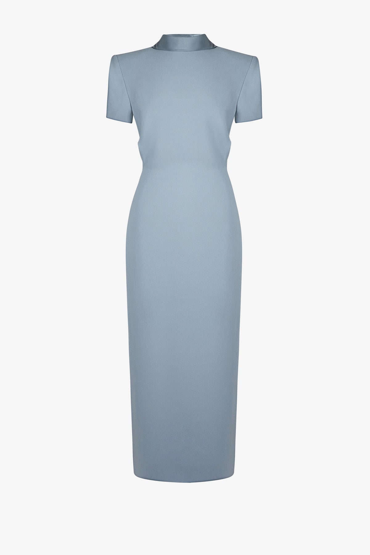 Round neck right angled shoulder dress