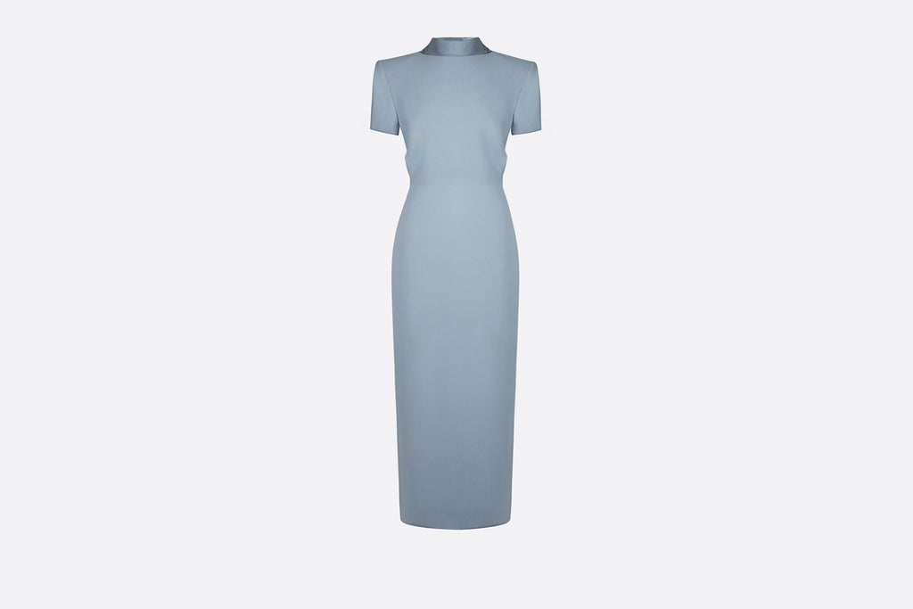 Right angled shoulder short sleeved dress