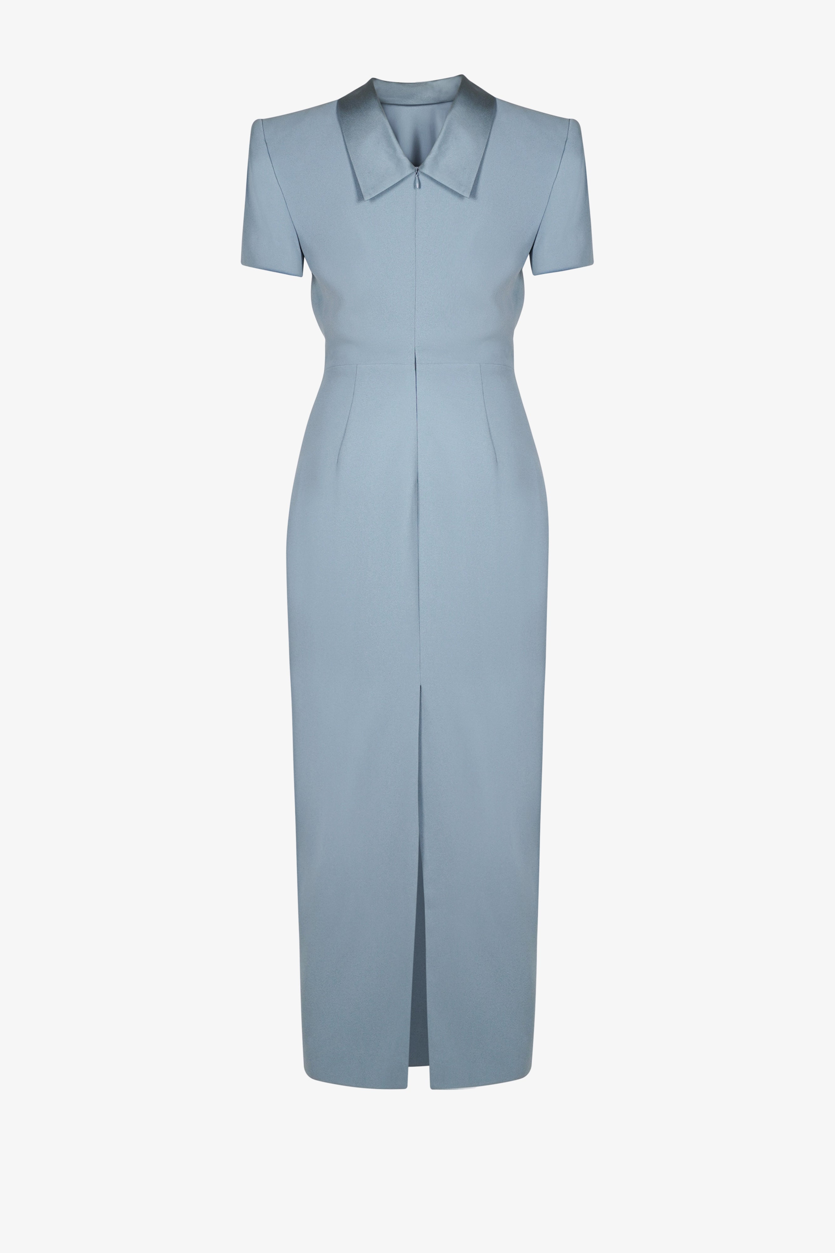Round neck right angled shoulder dress