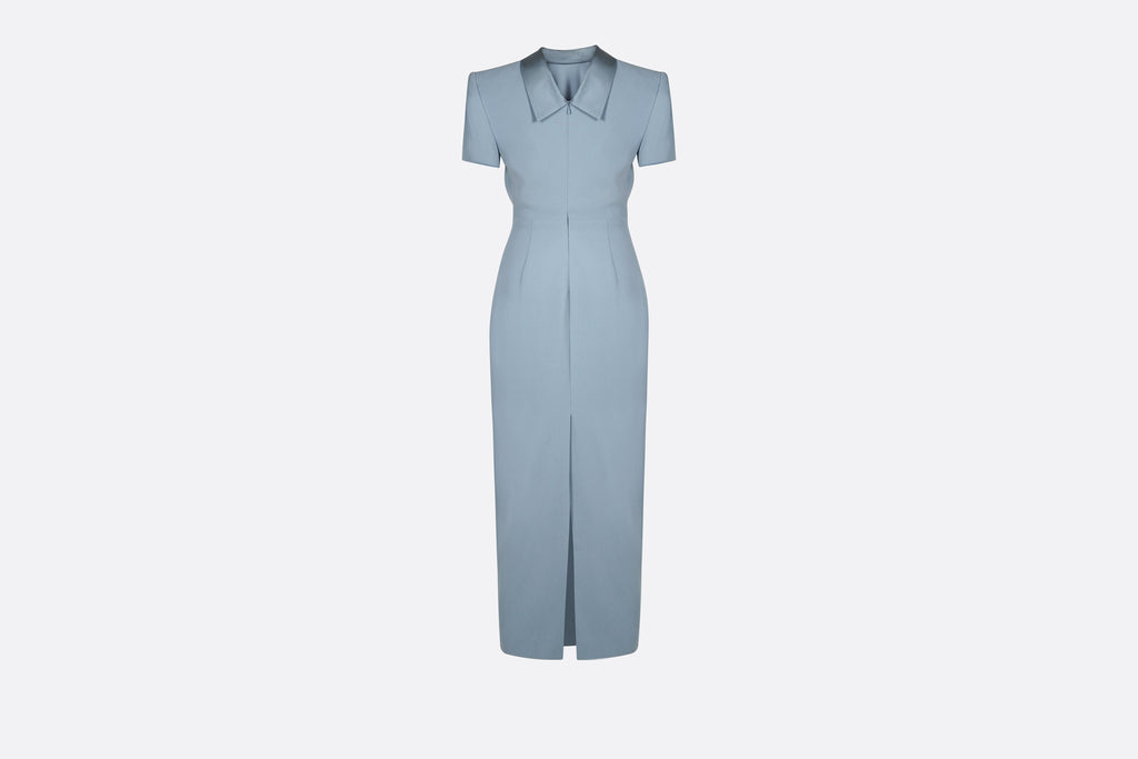 Right angled shoulder short sleeved dress