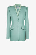 V-neck suit jacket
