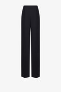 Black pleated wide leg pants
