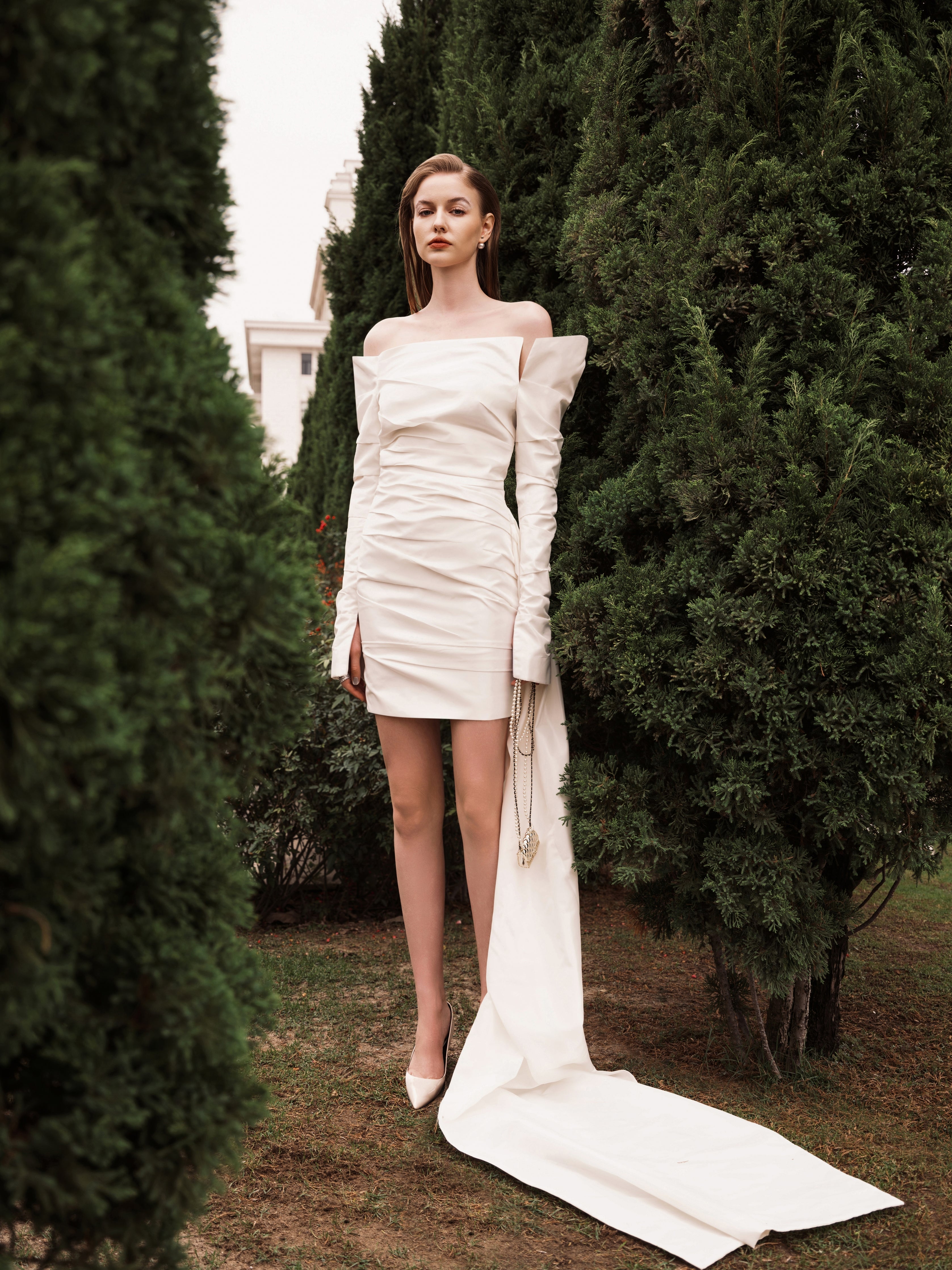 Ethereal Off-Shoulder Cloud Dress