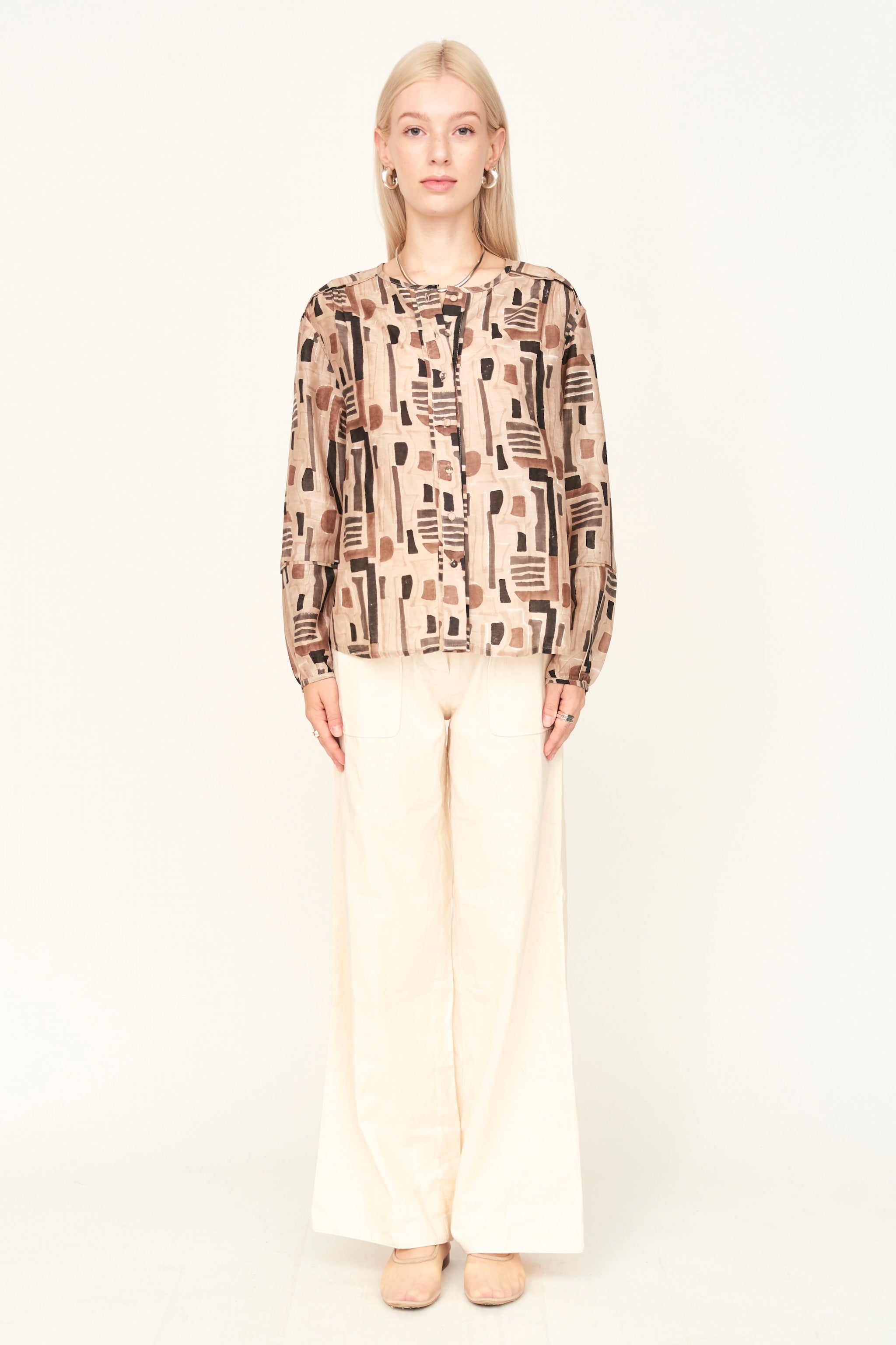 Blouse in Sand Labyrinth