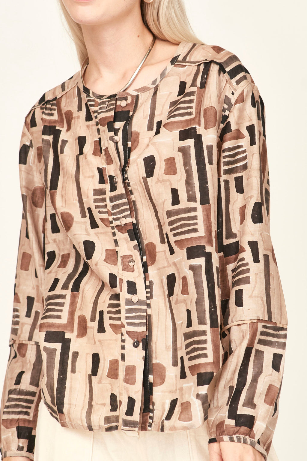 Blouse in Sand Labyrinth