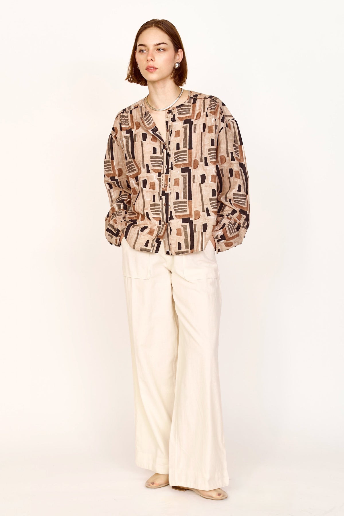 Blouse in Sand Labyrinth