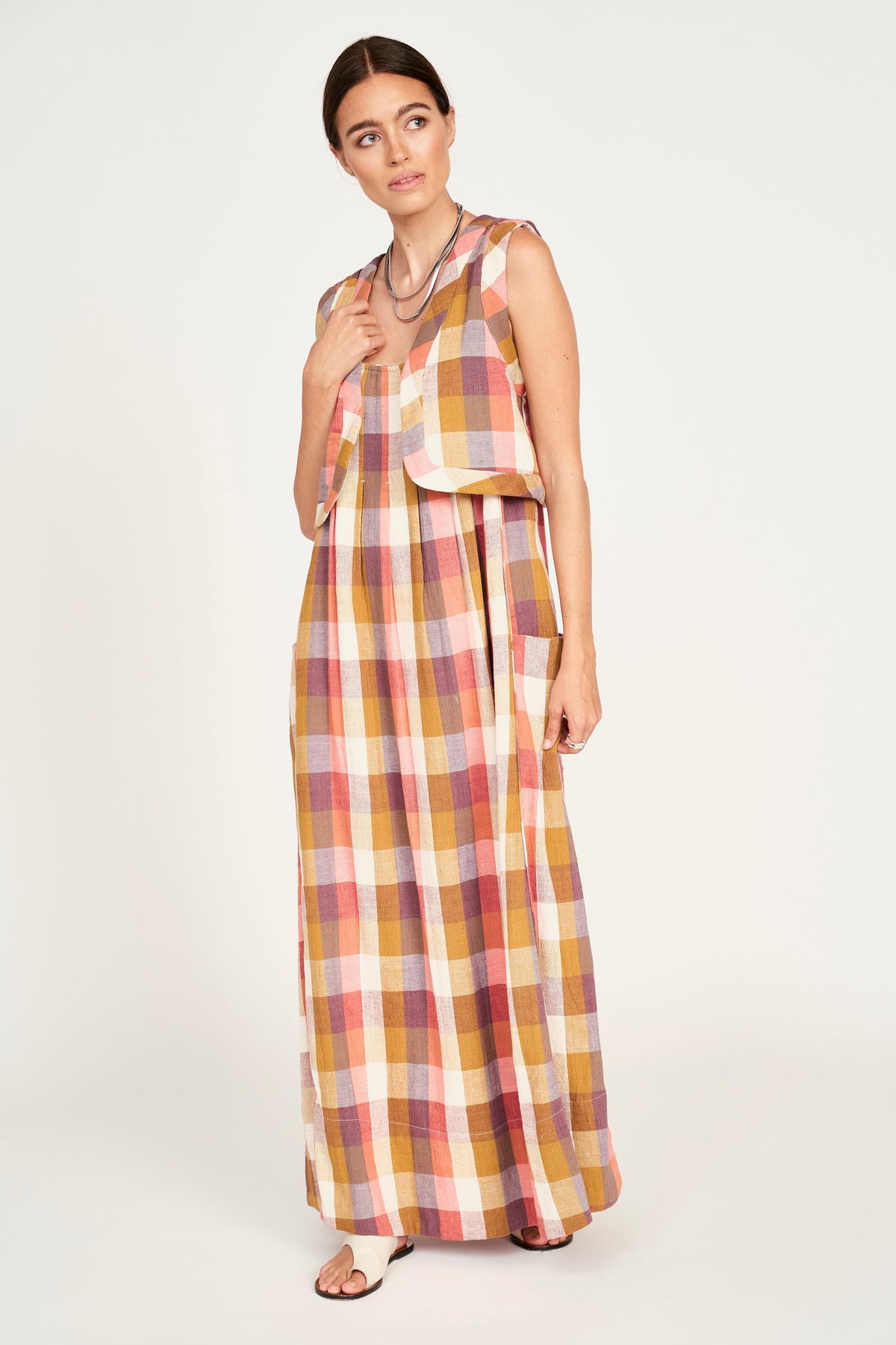 Vest in Sunset Plaid