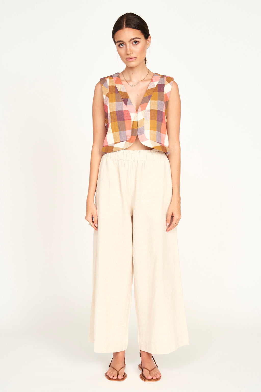 Vest in Sunset Plaid
