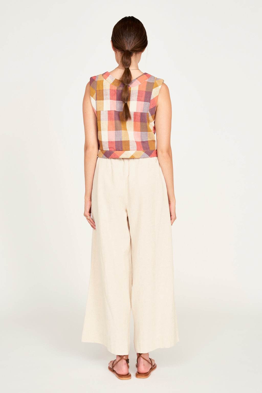 Vest in Sunset Plaid