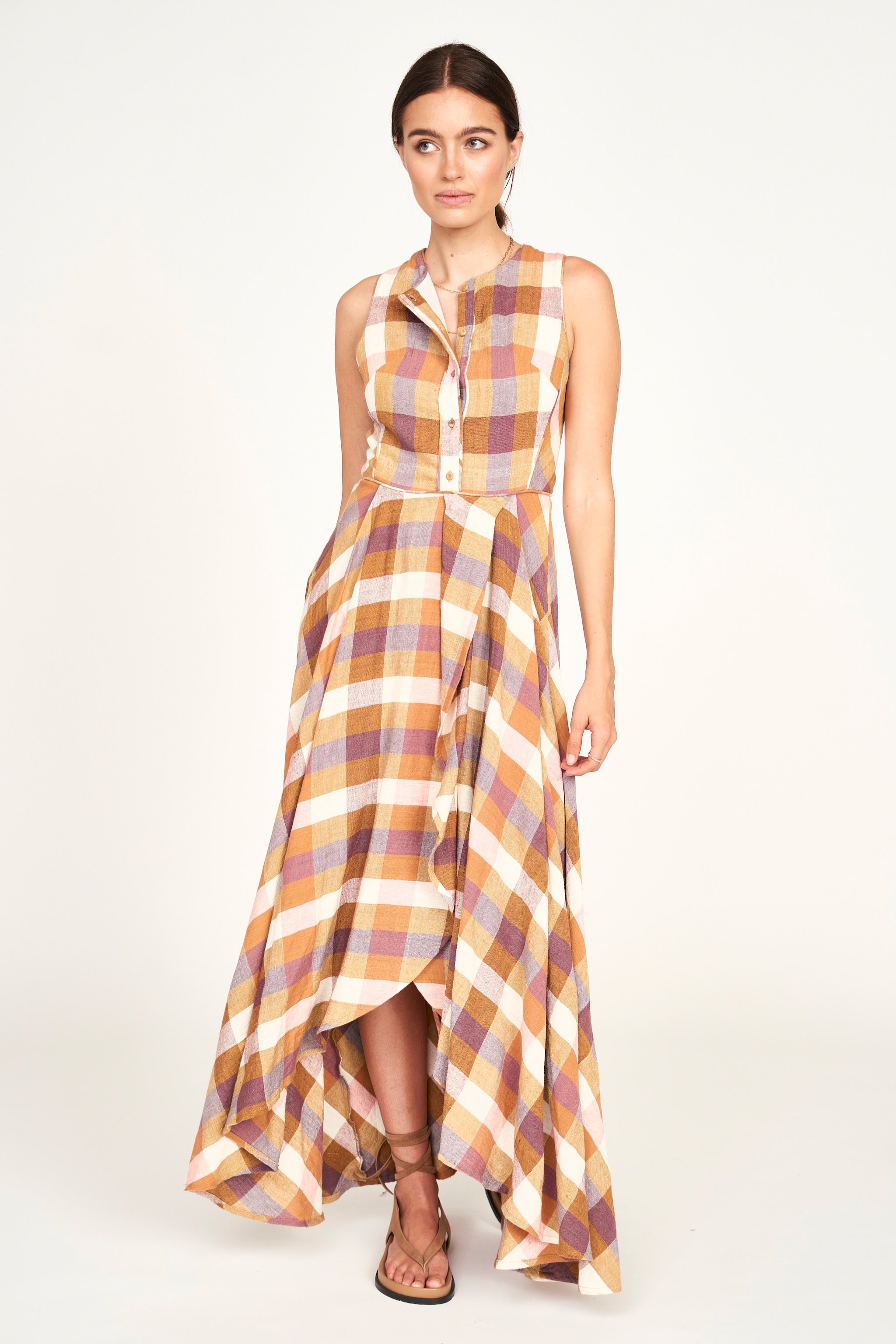 Dress in Desert Plaid