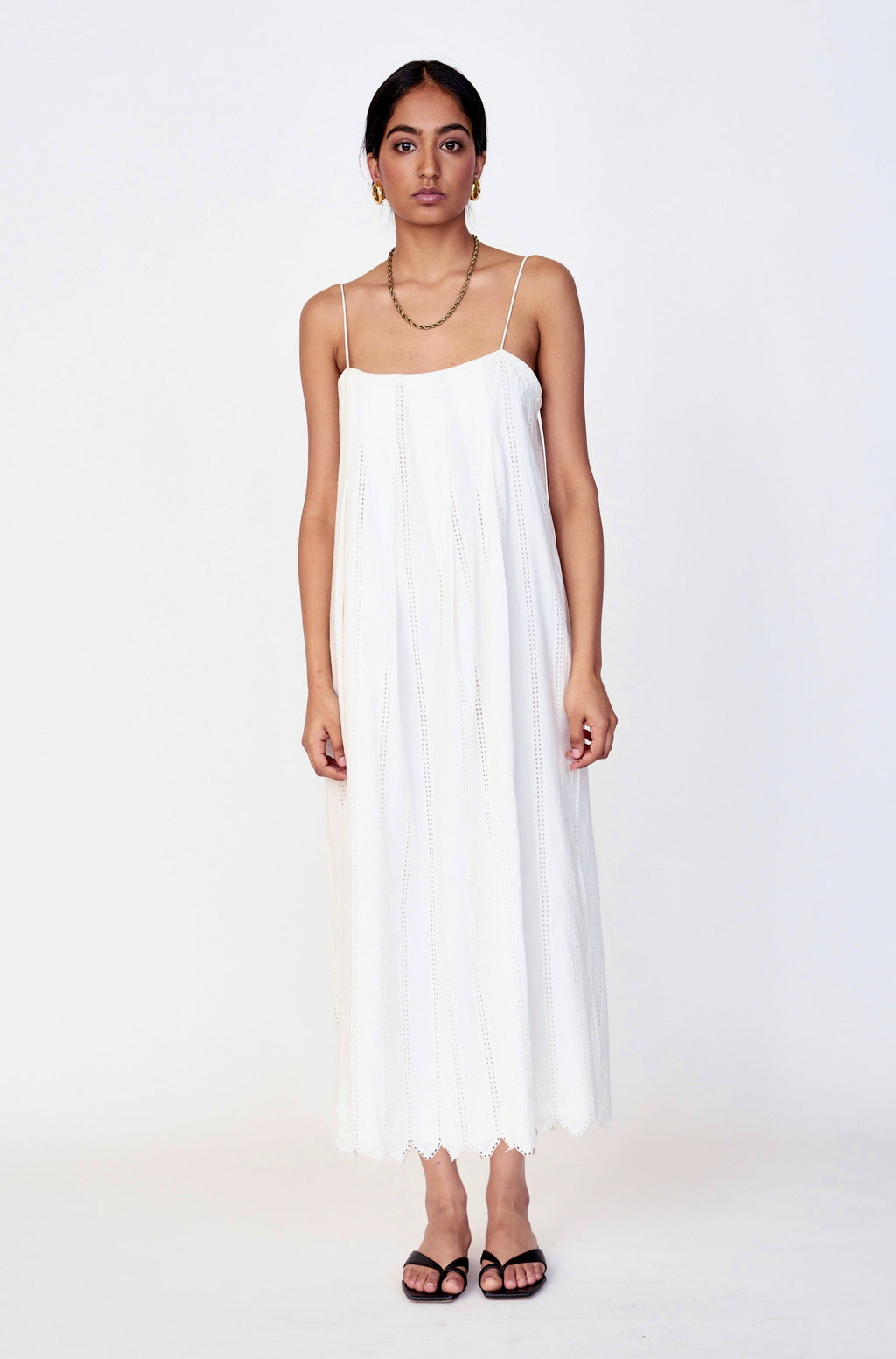 Dress in White Vine Eyelet