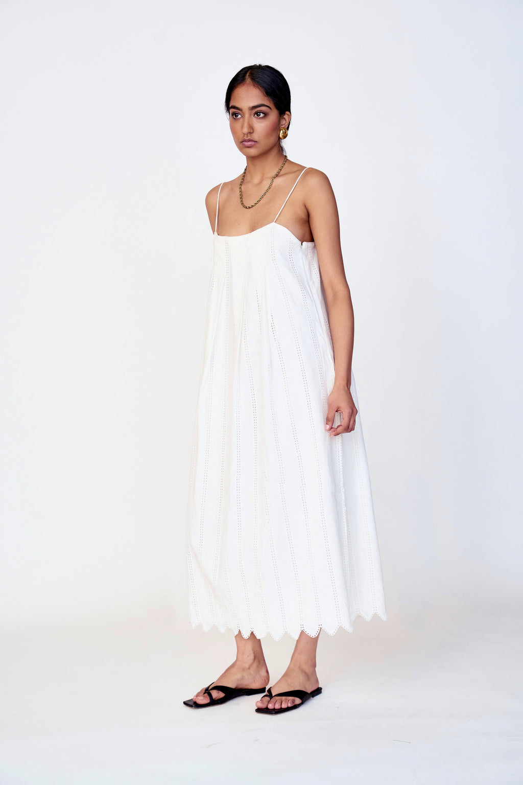 Dress in White Vine Eyelet
