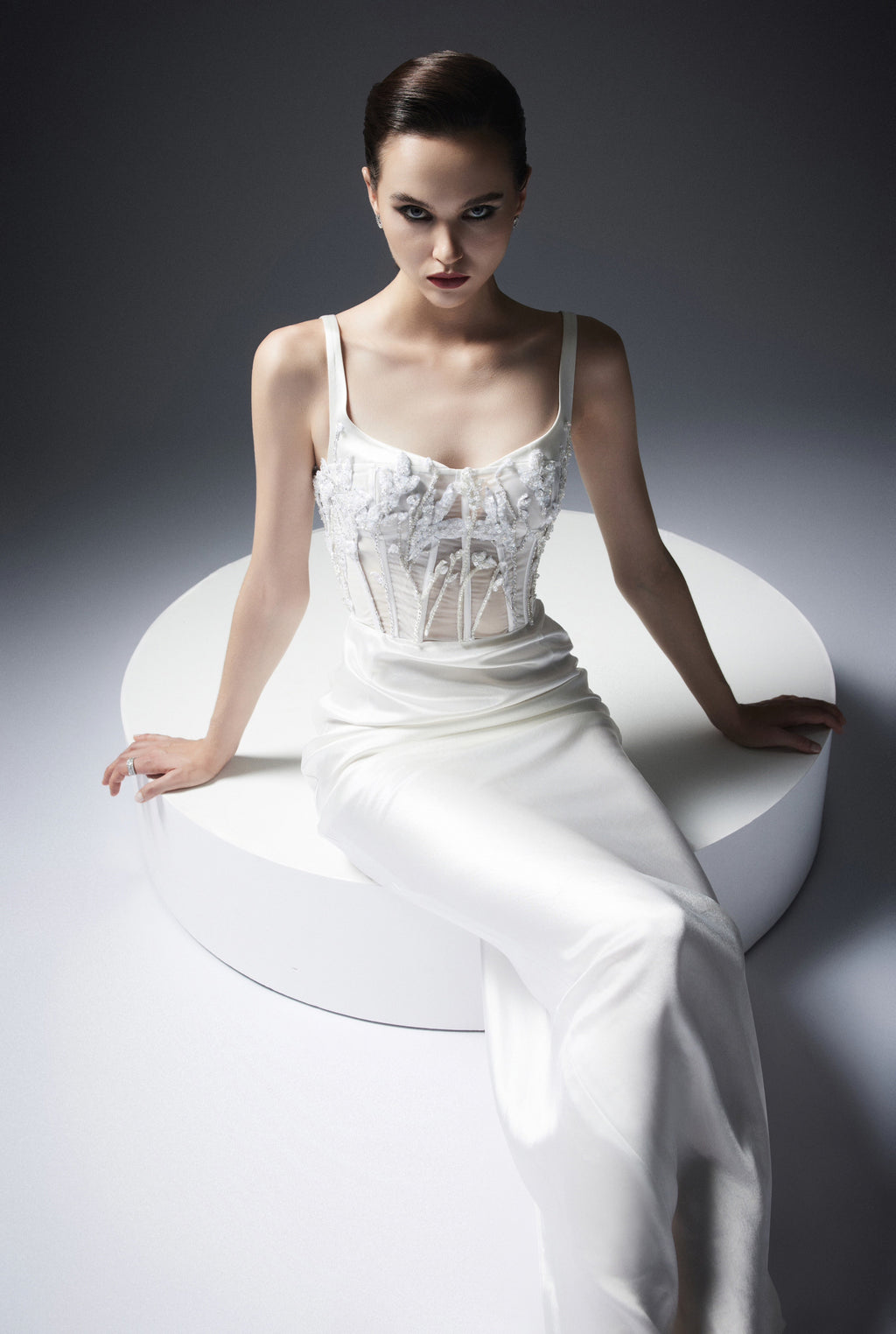 Corset-style evening gown