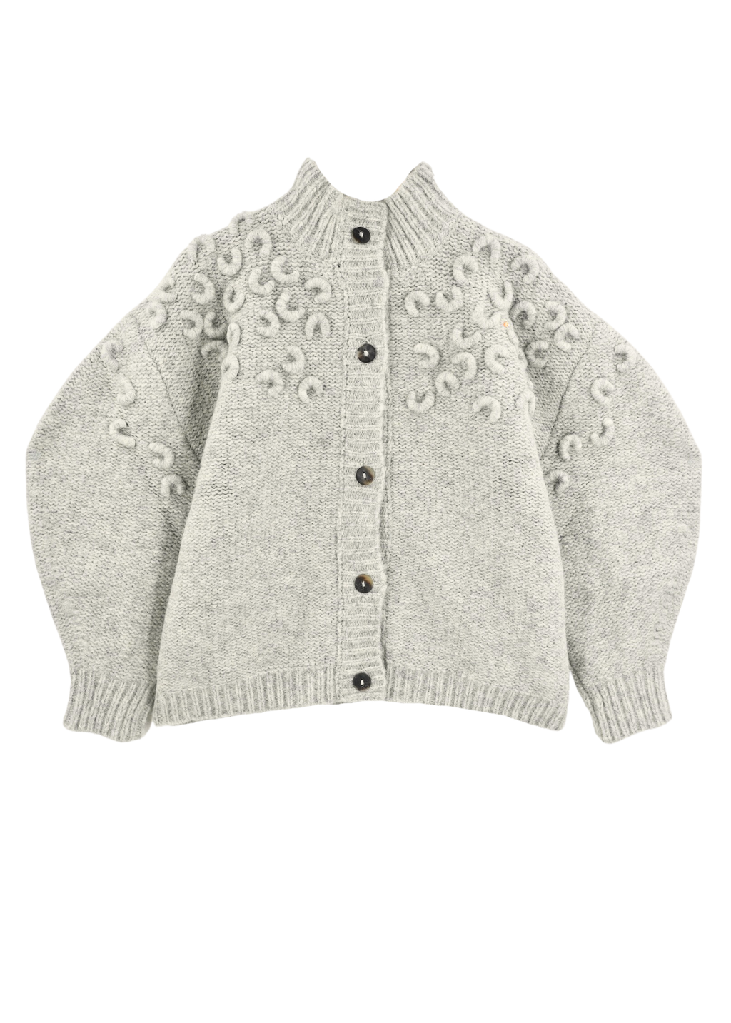 Croissant Cardigan in Dove Grey