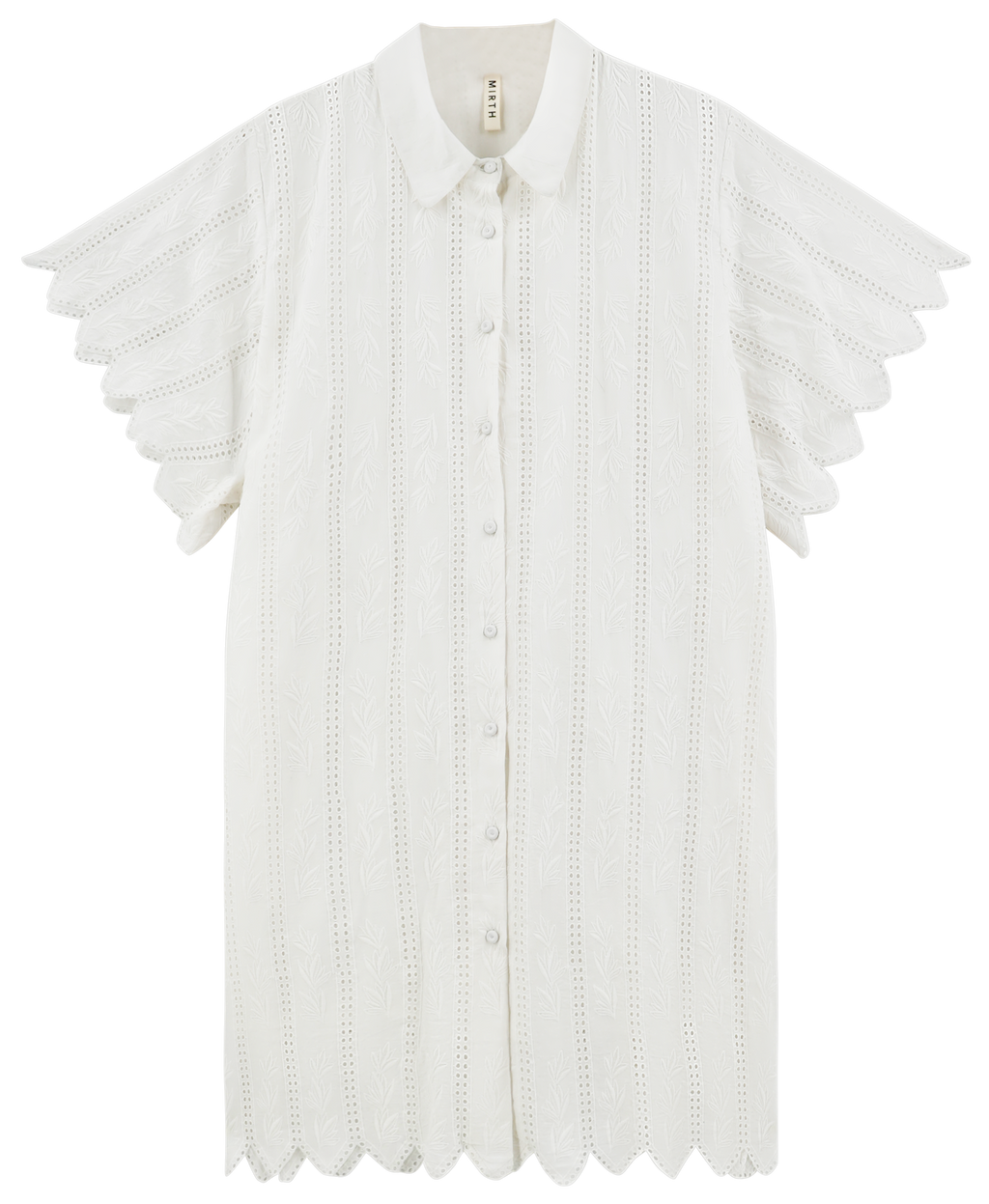 Harbour Dress in White Vine Eyelet