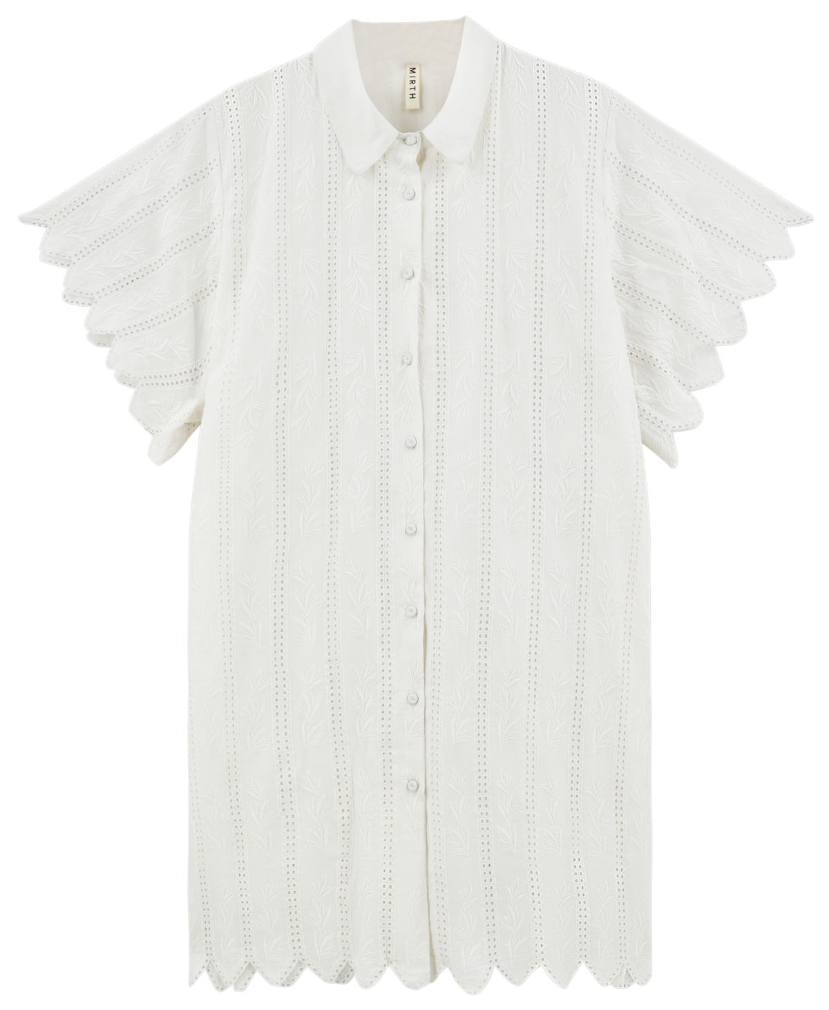 Harbour Dress in White Vine Eyelet