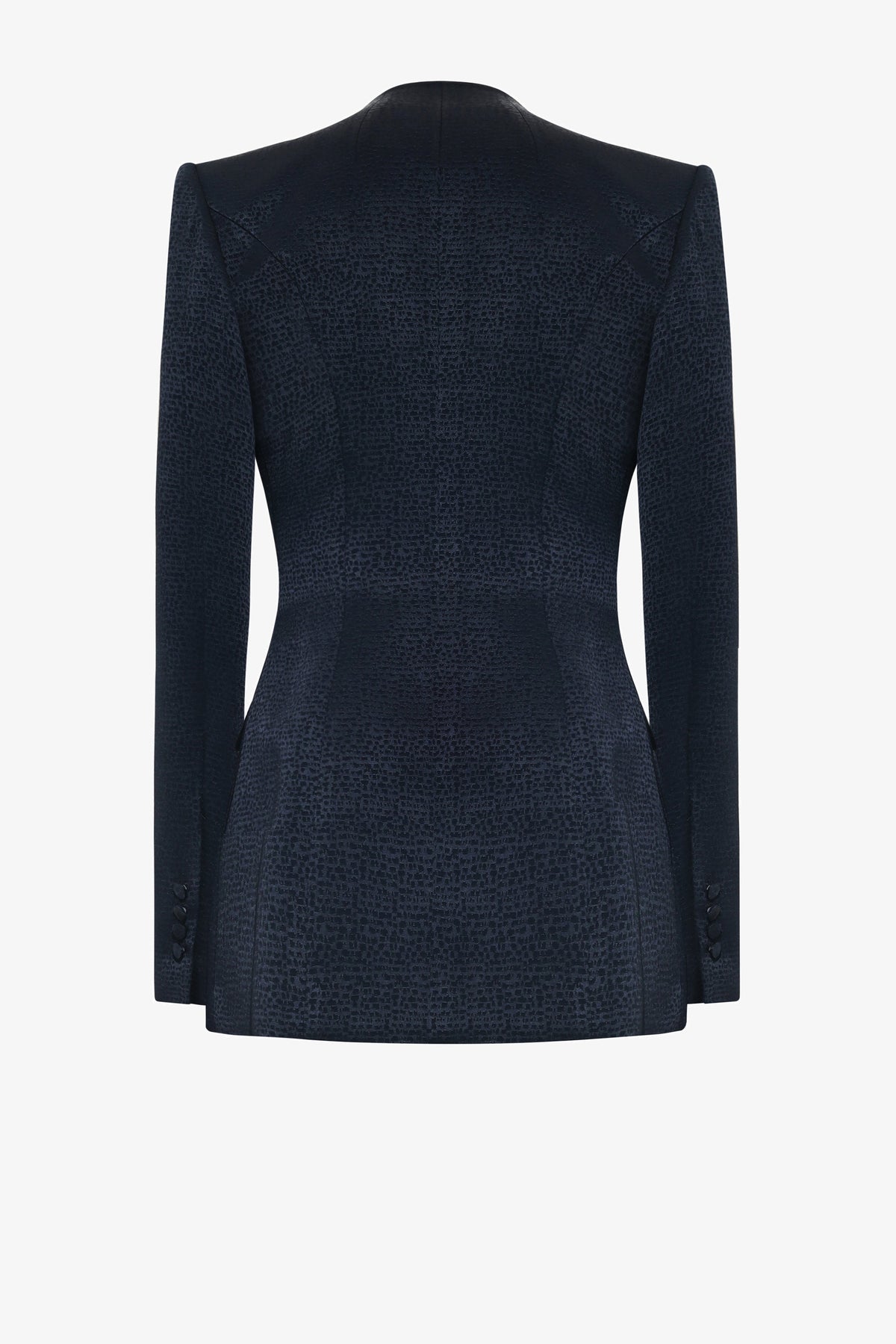 Single breasted collar fitted jacket