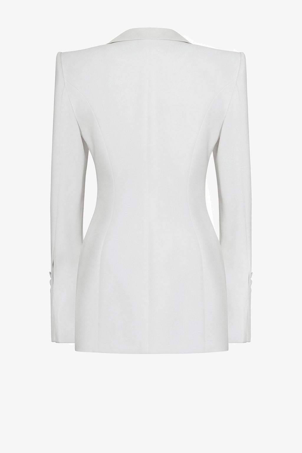 Satin notch collar blazer jacket