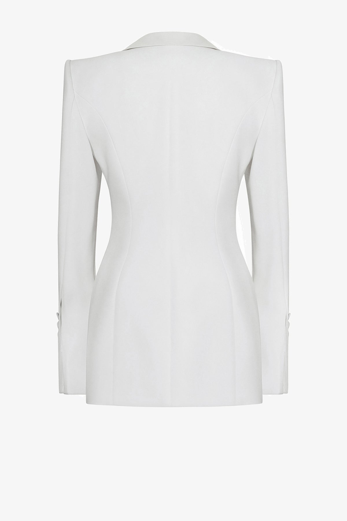 Satin notch collar blazer jacket