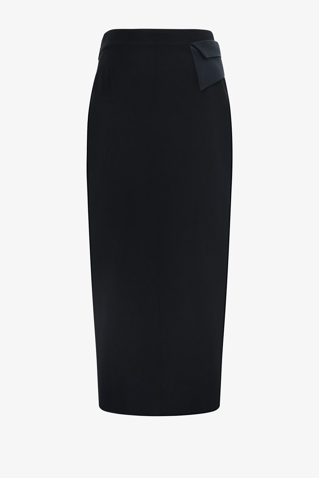 Pencil Pleated satin skirt