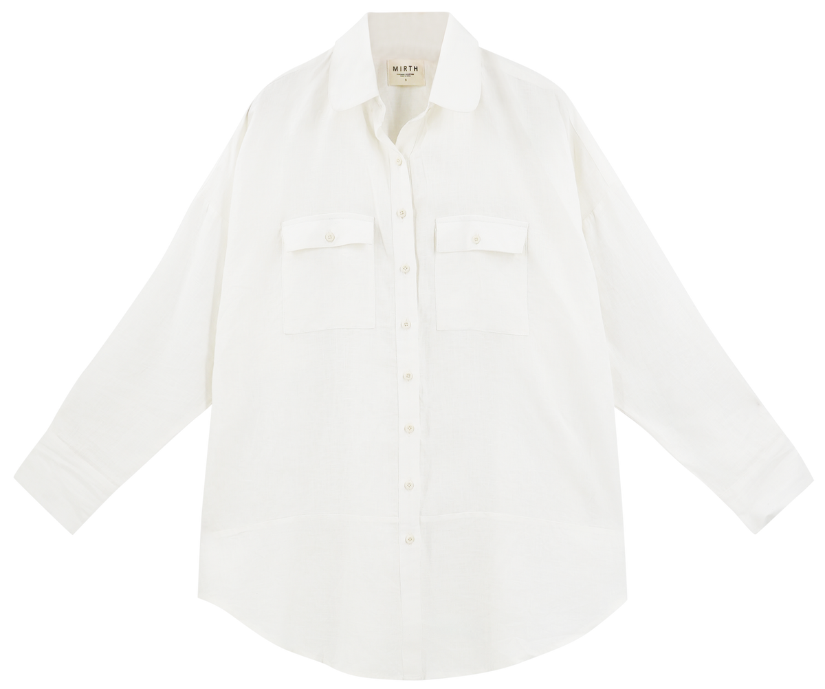 Blouse in White Linen