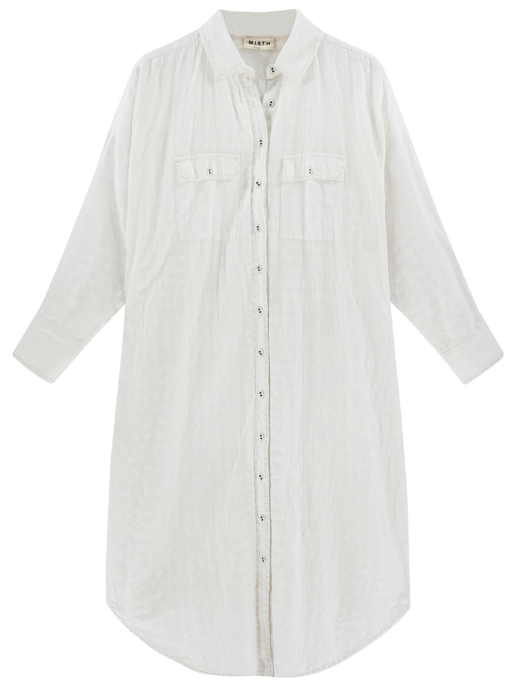 House Dress in White Boxweave