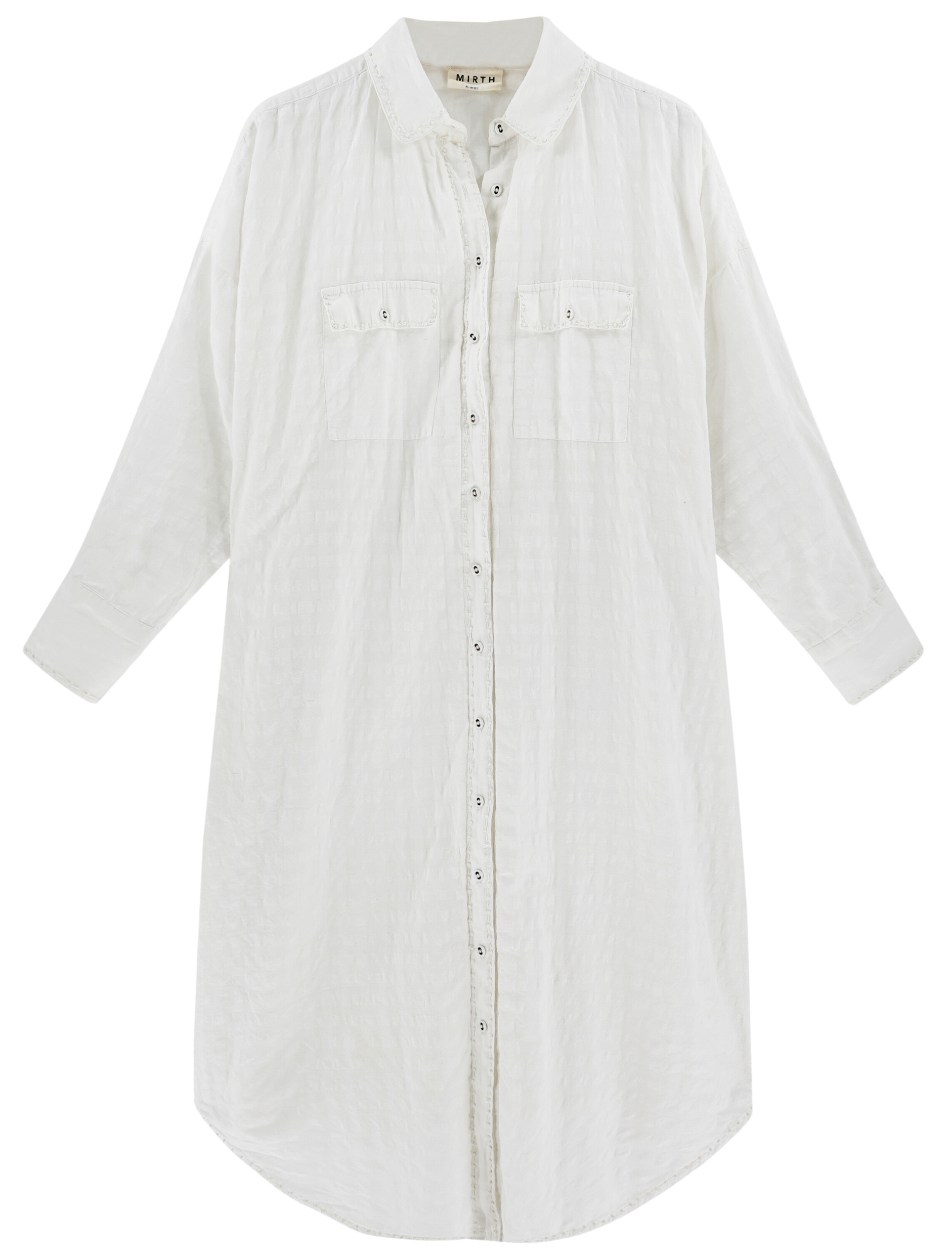 House Dress in White Boxweave