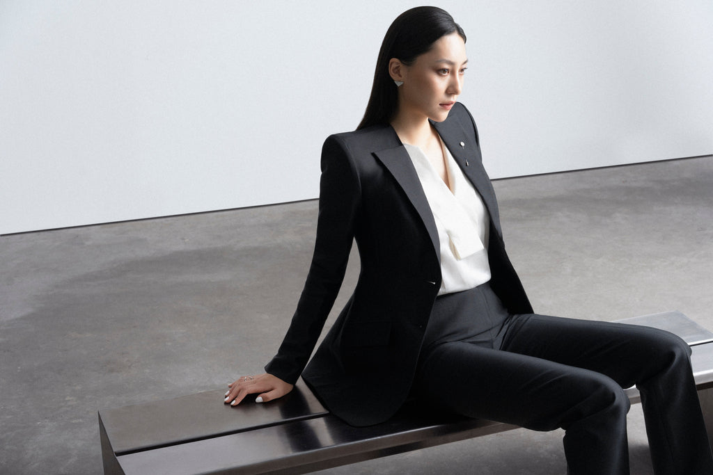 Flat neck fashion Horn shaped jacket