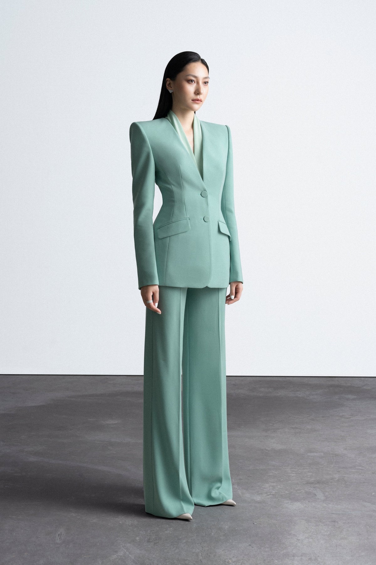 Crepe suit pants