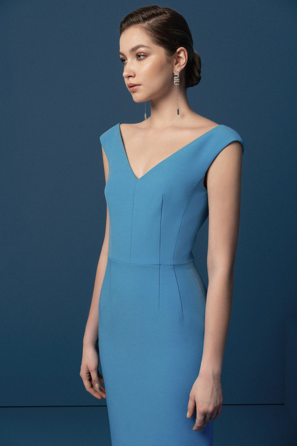 V-neck pencil dress
