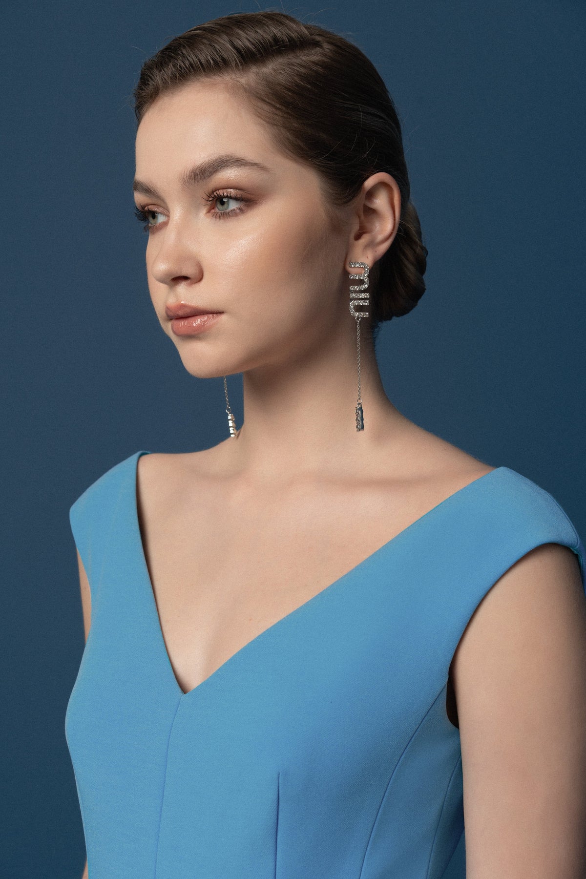 V-neck pencil dress