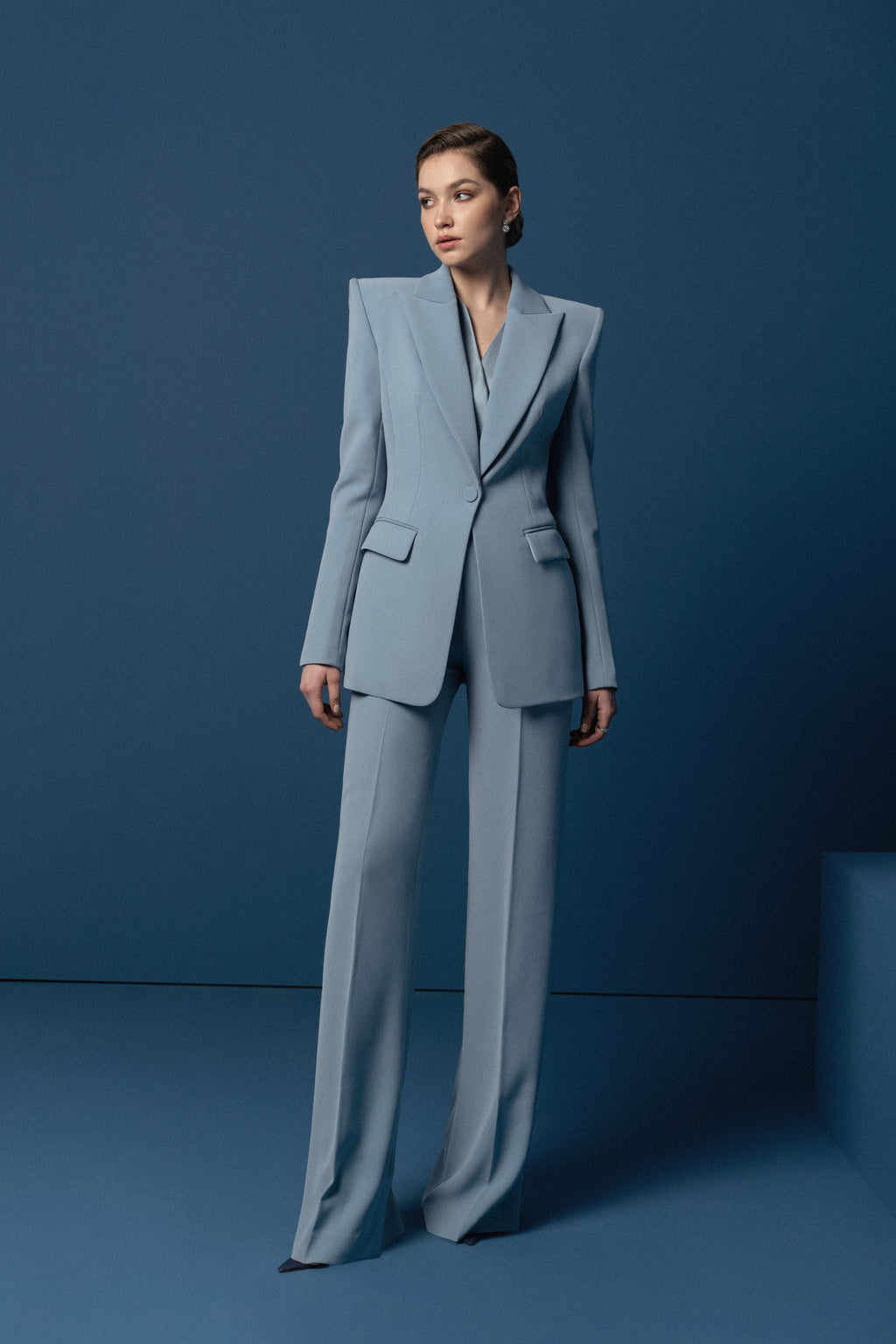 Crepe suit pants