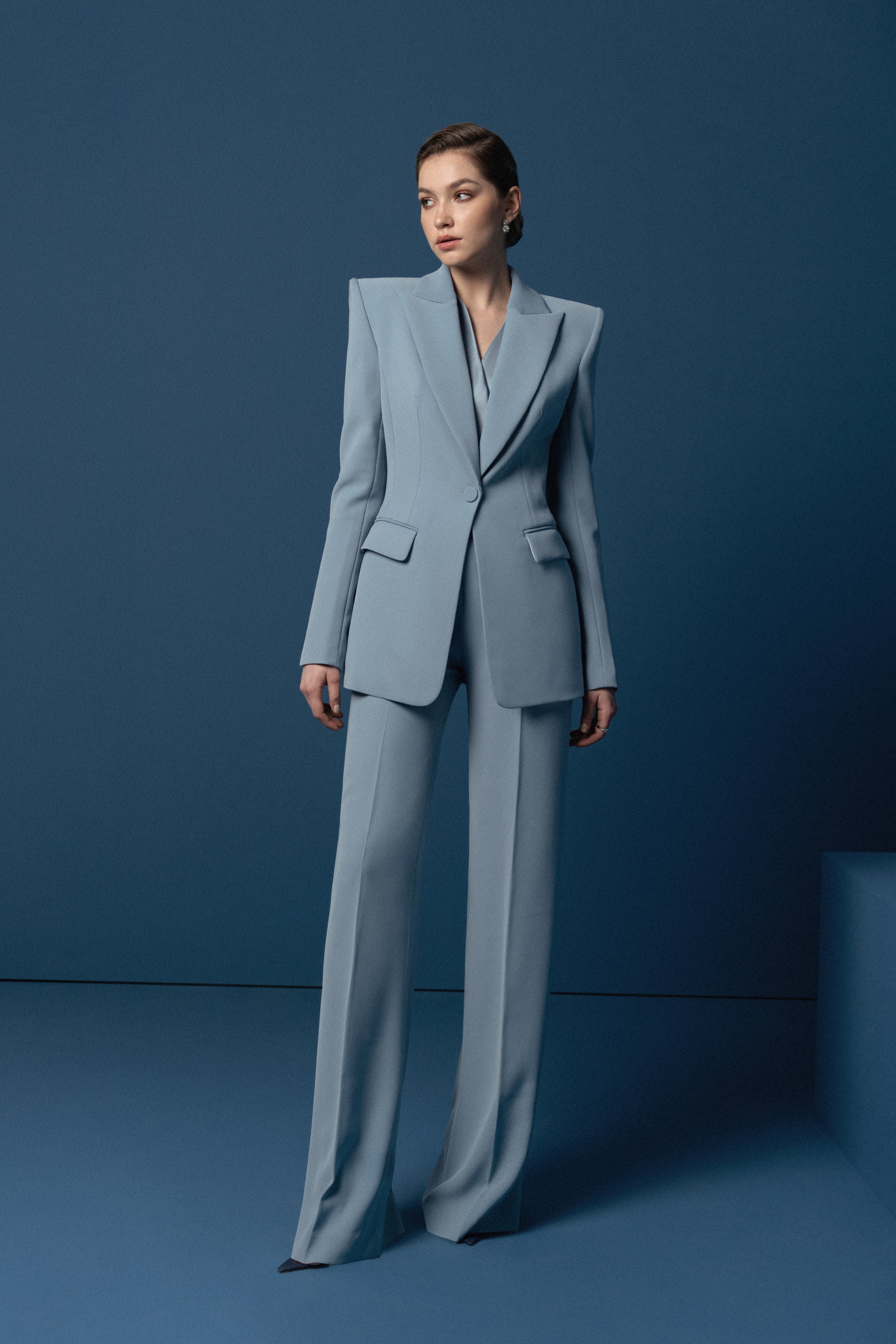 Crepe suit pants