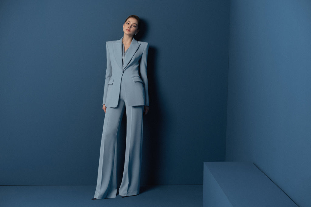 Crepe suit pants
