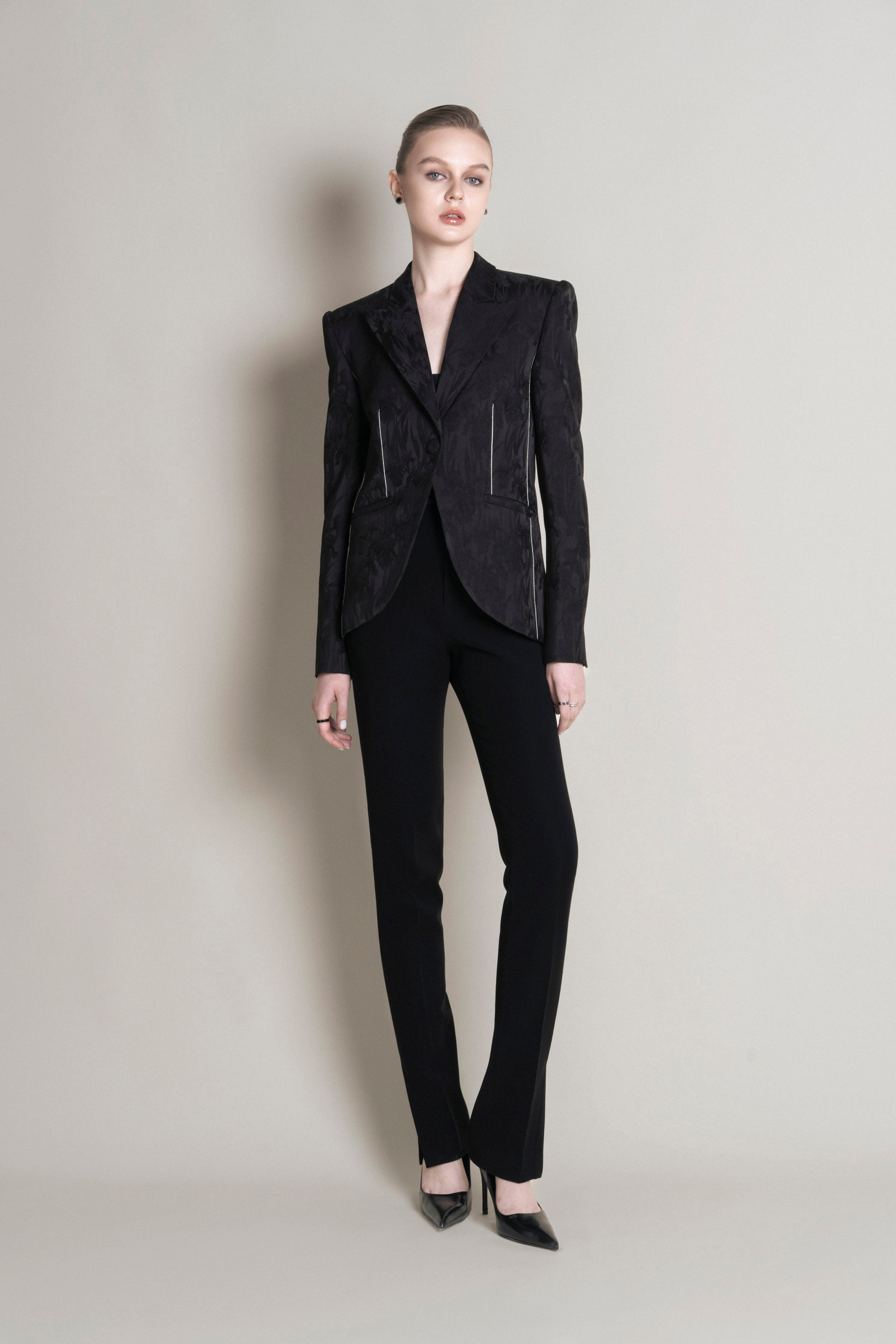 Straight cut tapered trousers