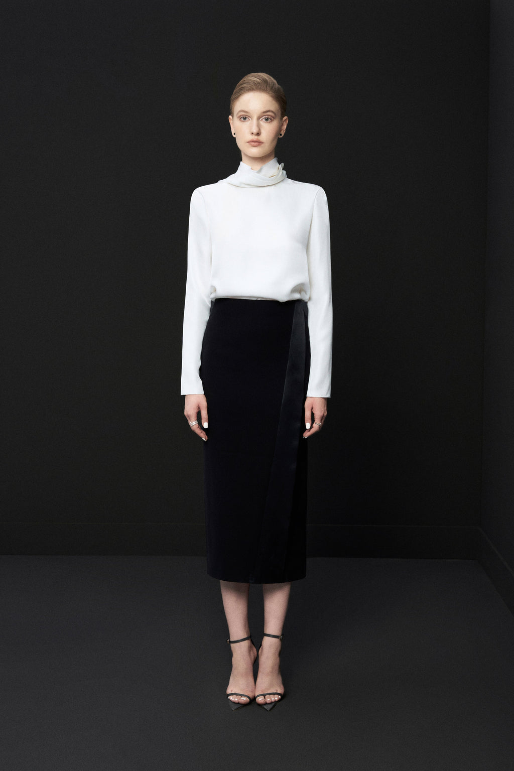 Silk suit skirt